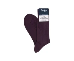 Calcetines en canale Hilo de Escocia para hombre Burdeos-Bexley Cheap