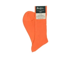 Calcetines en canale Hilo de Escocia para hombre Naranjo-Bexley Discount