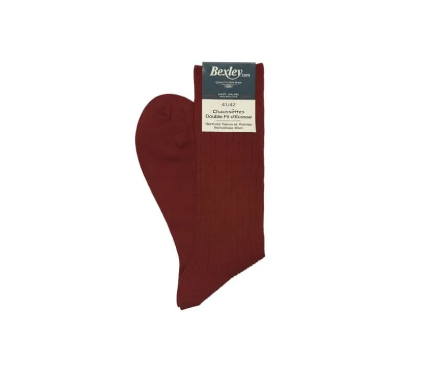 Calcetines en canale Hilo de Escocia para hombre Rojo moteado-Bexley Hot