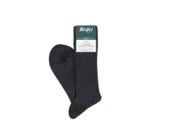 Calcetines en canale Hilo de Escocia para hombre Negro y Gris-Bexley Sale