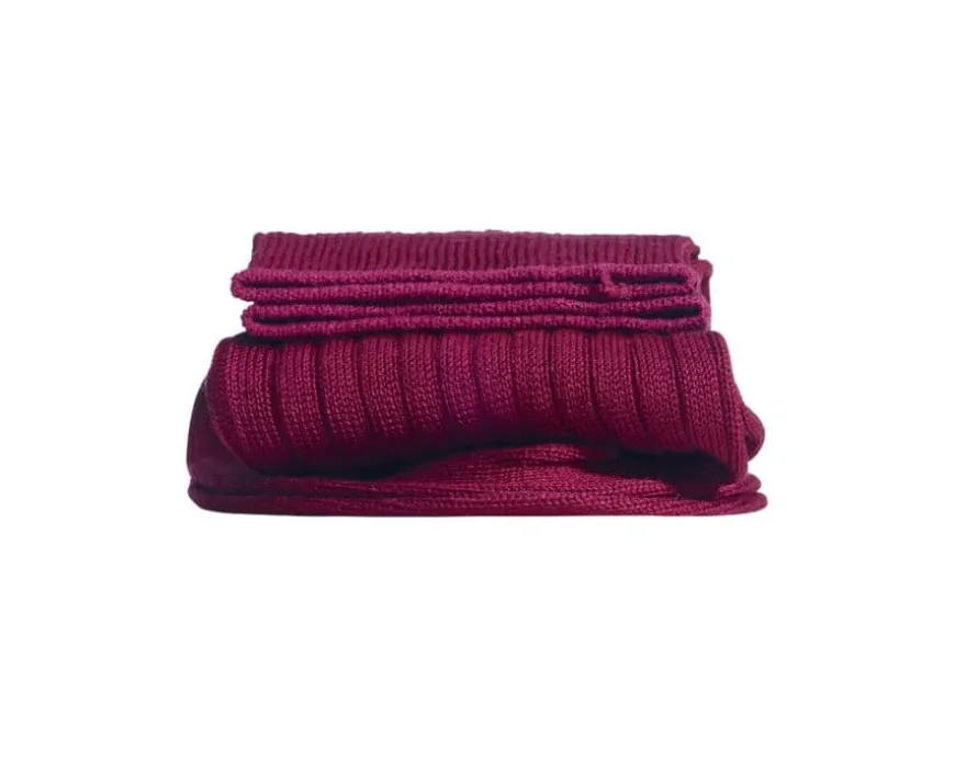 Calcetines en canale Hilo de Escocia para hombre Burdeos Rojo-Bexley Online