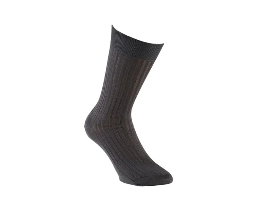 Calcetines en canale Hilo de Escocia para hombre Antracita-Bexley Clearance