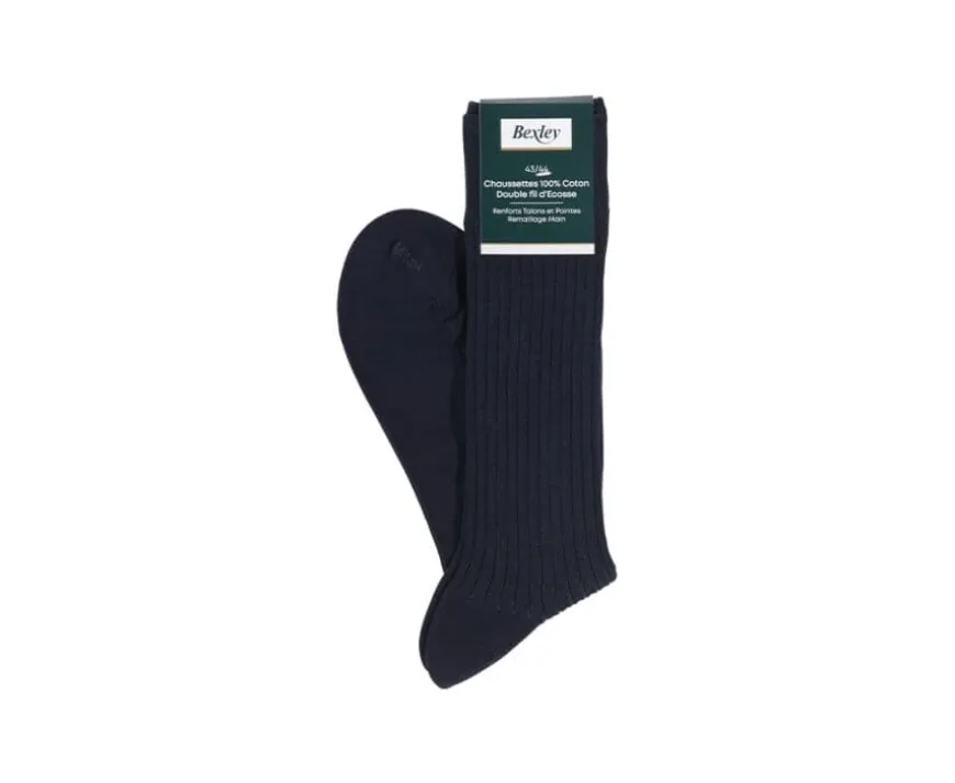 Calcetines en canale Hilo de Escocia para hombre Verde y Marino-Bexley Best
