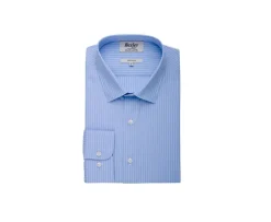 Camisa a rayas Navy y Blanca de algodón - Cuello francés Bertelin-Bexley Flash Sale