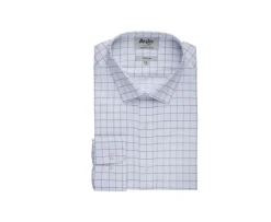Camisa blanca con cuadros verdes - Cuello francés Sergius-Bexley Best