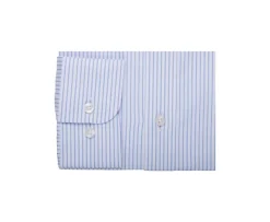 Camisa blanca con rayas Azul Claro Geoffroy-Bexley Flash Sale