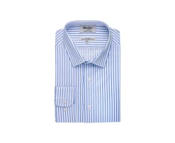 Camisa blanca con rayas azules Léonel-Bexley Flash Sale