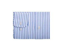 Camisa blanca con rayas azules Léonel-Bexley Flash Sale