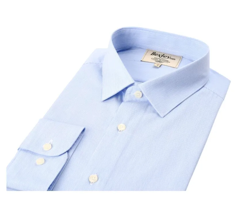 Camisa blanca con rayas azules Anselme-Bexley Best