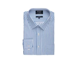 Camisa blanca con rayas azul marino Noëlien-Bexley Best