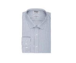 Camisa blanca con rayas Verde oscuros Geoffroy-Bexley Shop