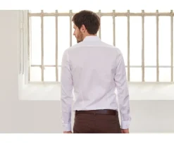 Camisa blanca de algodón - Cuello francés Norbertin-Bexley Discount