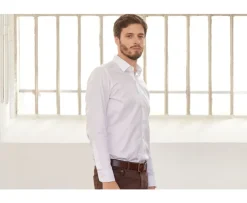 Camisa blanca de algodón - Cuello francés Norbertin-Bexley Discount