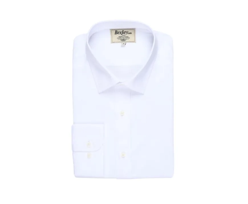 Camisa blanca de algodón - Cuello francés Norbertin-Bexley Discount