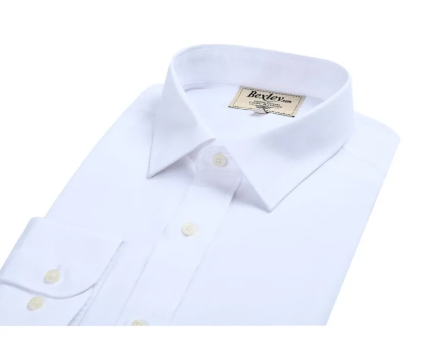 Camisa blanca de algodón - Cuello francés Norbertin-Bexley Discount