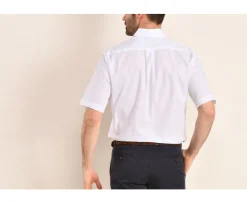 Camisa blanca de algodón y lino - Bolsillo en el pecho Colten Mc-Bexley Fashion