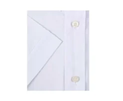 Camisa blanca de algodón y lino - Bolsillo en el pecho Colten Mc-Bexley Fashion