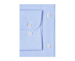 Camisa blanca estampada con motivos azules - Cuello francés Oscar-Bexley Best