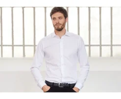 Camisa blanca Oxford lisa de doble hilo Ottavio-Bexley Best Sale