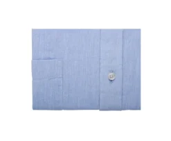 Camisa Chambray Azul Claro de algodón y lino  Siphérin-Bexley Online