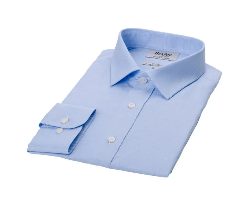 Camisa de algodón Azul claro - Cuello francés Ansbert-Bexley Discount