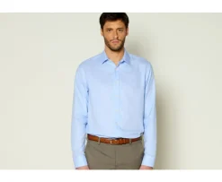 Camisa de algodón Azul claro - Cuello francés Ansbert-Bexley Discount