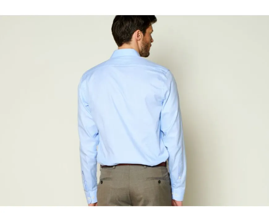 Camisa de algodón Azul claro - Cuello francés Ansbert-Bexley Discount