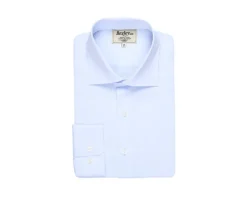 Camisa de algodón Azul claro - Cuello italiano Angelo-Bexley Clearance
