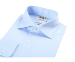 Camisa de algodón azul claro Giorgio-Bexley Flash Sale