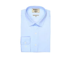 Camisa de algodón Azul pálido - Cuello francés Paterne Classic-Bexley Outlet