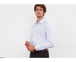 Camisa de algodón Azul pálido - Cuello francés Louis Classic-Bexley Best Sale