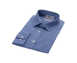 Camisa de algodón Azul y Blanco - Cuello francés Valaire-Bexley Shop