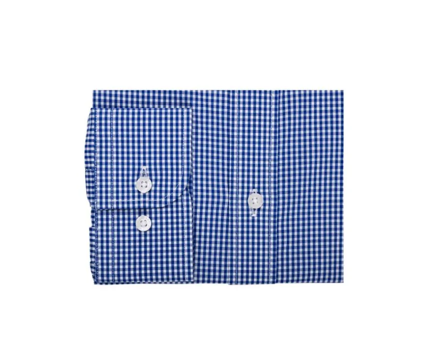 Camisa de algodón Azul y Blanco - Cuello francés Valaire-Bexley Shop