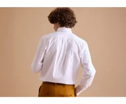 Camisa de algodón blanca - Bolsillo en el pecho Albert-Bexley Online