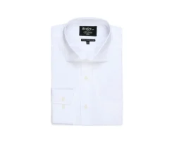 Camisa de algodón blanca - Bolsillo en el pecho Alberto Ii Classic-Bexley Flash Sale