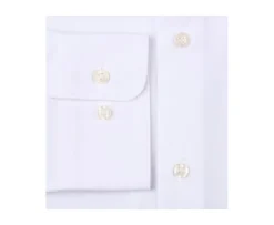 Camisa de algodón blanca - Bolsillo en el pecho Alberto Ii Classic-Bexley Flash Sale