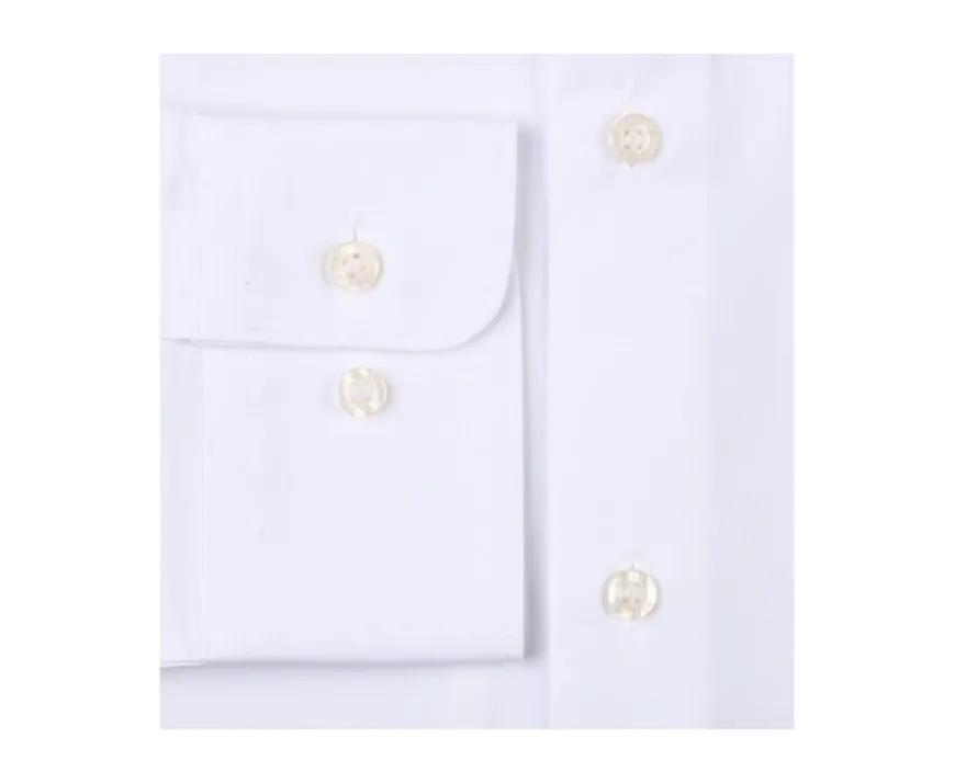 Camisa de algodón blanca - Bolsillo en el pecho Alberto Ii Classic-Bexley Flash Sale