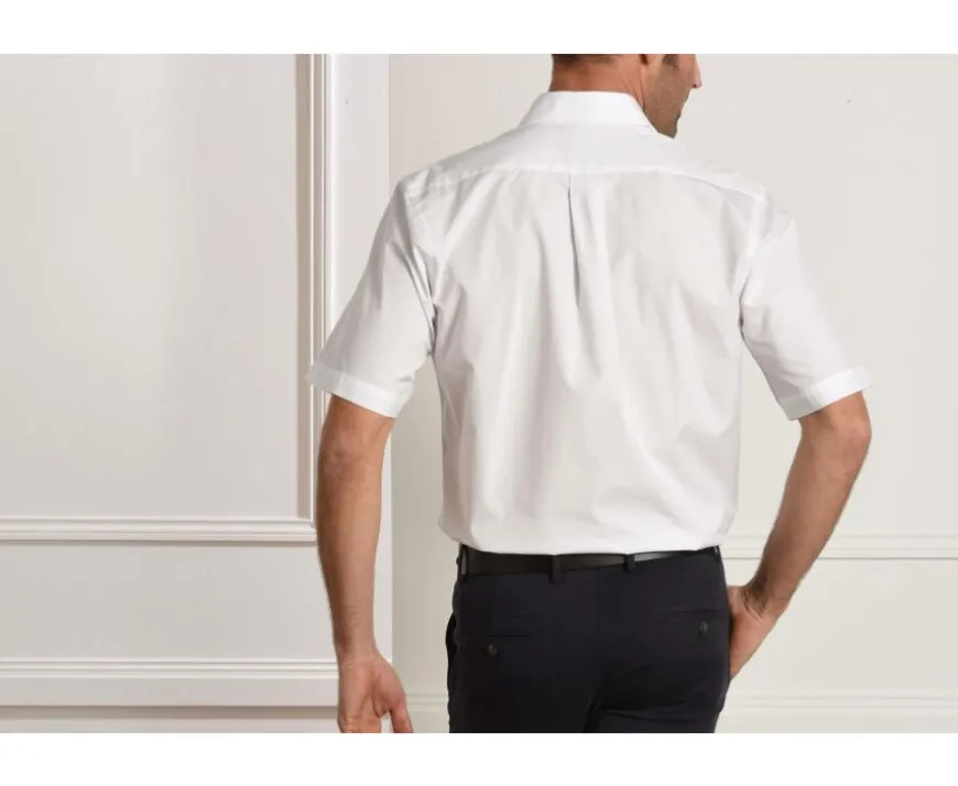 Camisa de algodón blanca - Bolsillo en el pecho Albert Mc-Bexley Discount