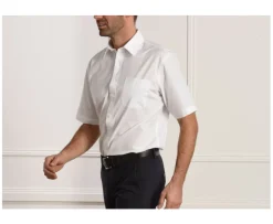 Camisa de algodón blanca - Bolsillo en el pecho Albert Mc-Bexley Discount