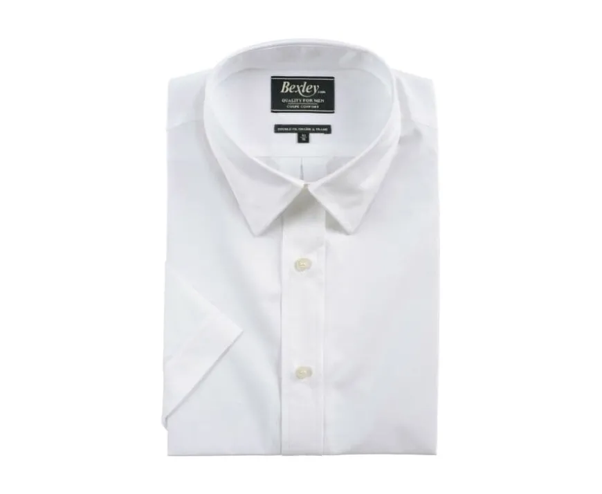 Camisa de algodón blanca - Bolsillo en el pecho Albert Mc-Bexley Discount