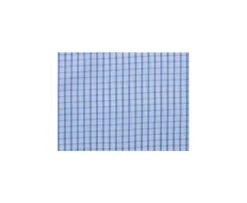Camisa de algodón blanca con pequeños cuadros Azul claro Glenn Mc-Bexley Clearance