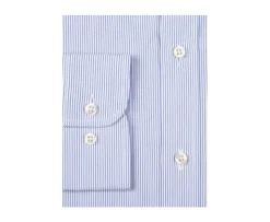 Camisa de algodón blanca con rayas azules Clément-Bexley New