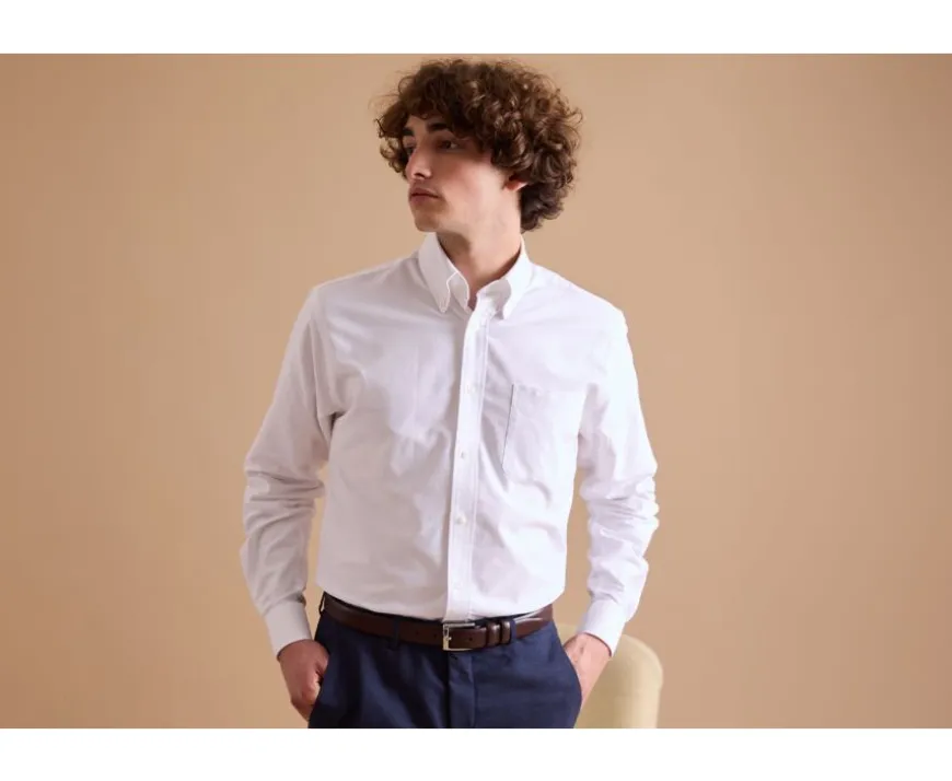 Camisa de algodón blanca - Cuello americano Tommy-Bexley Hot