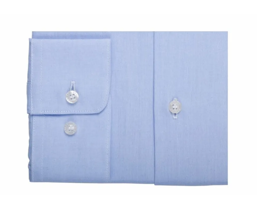 Camisa de algodón Celeste - Cuello francés Louis Classic-Bexley Clearance