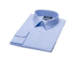 Camisa de algodón doble hilo azul Celeste Albert Classic-Bexley Store