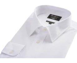 Camisa de algodón doble hilo blanca Albert Classic-Bexley Discount