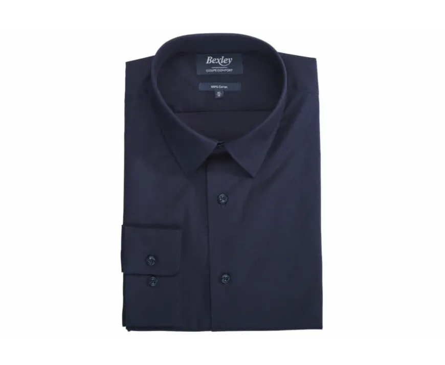 Camisa de algodón doble hilo Negro Albert Classic-Bexley New