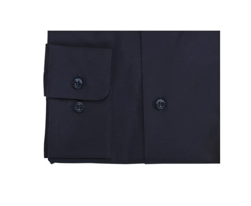 Camisa de algodón doble hilo Negro Albert Classic-Bexley New