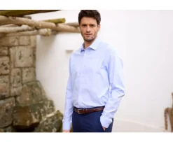 Camisa de algodón rayas Celeste Claudien-Bexley Discount
