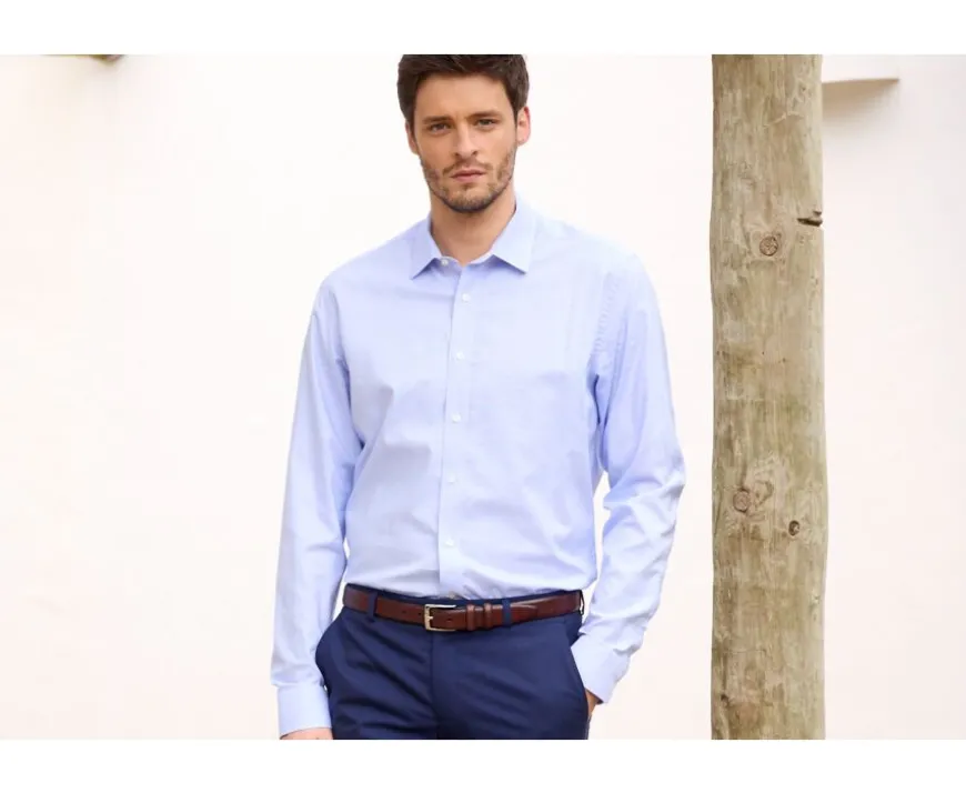 Camisa de algodón rayas Celeste Claudien-Bexley Discount